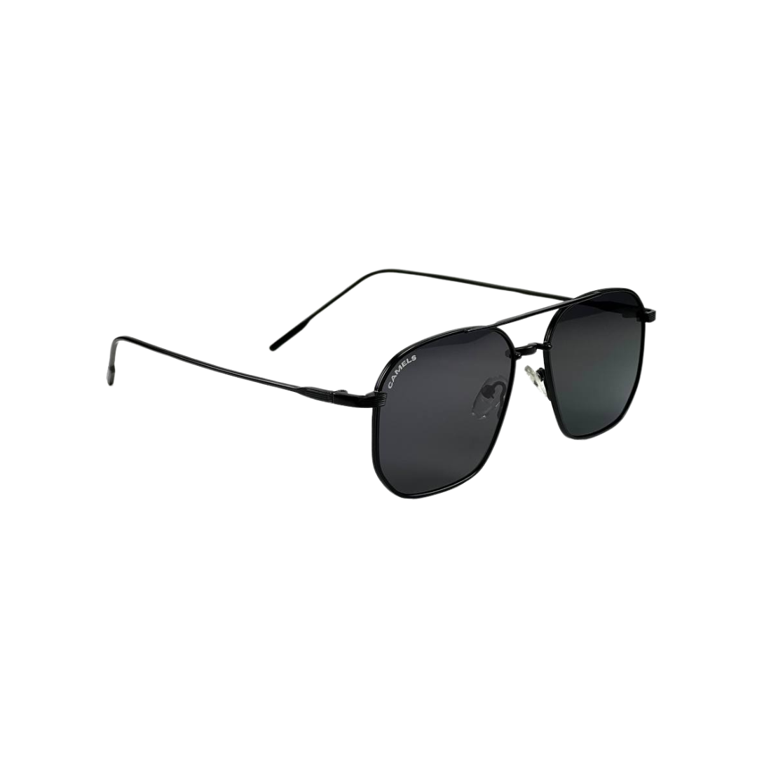 black aviator sunglasses