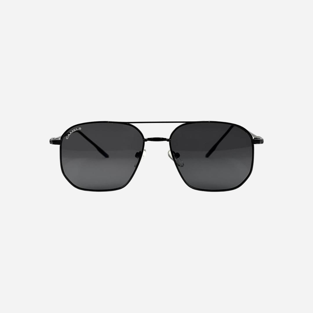 black aviator sunglasses