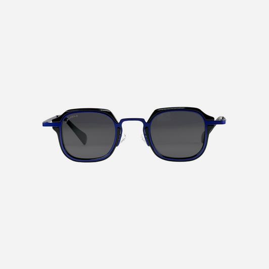 blue frame sunglasses