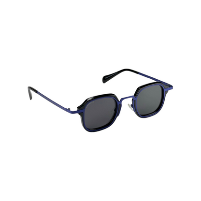 blue frame sunglasses