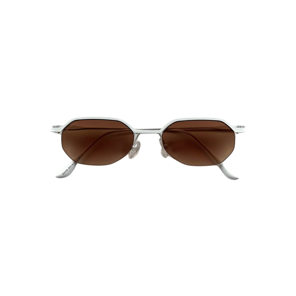 white frame sunglasses