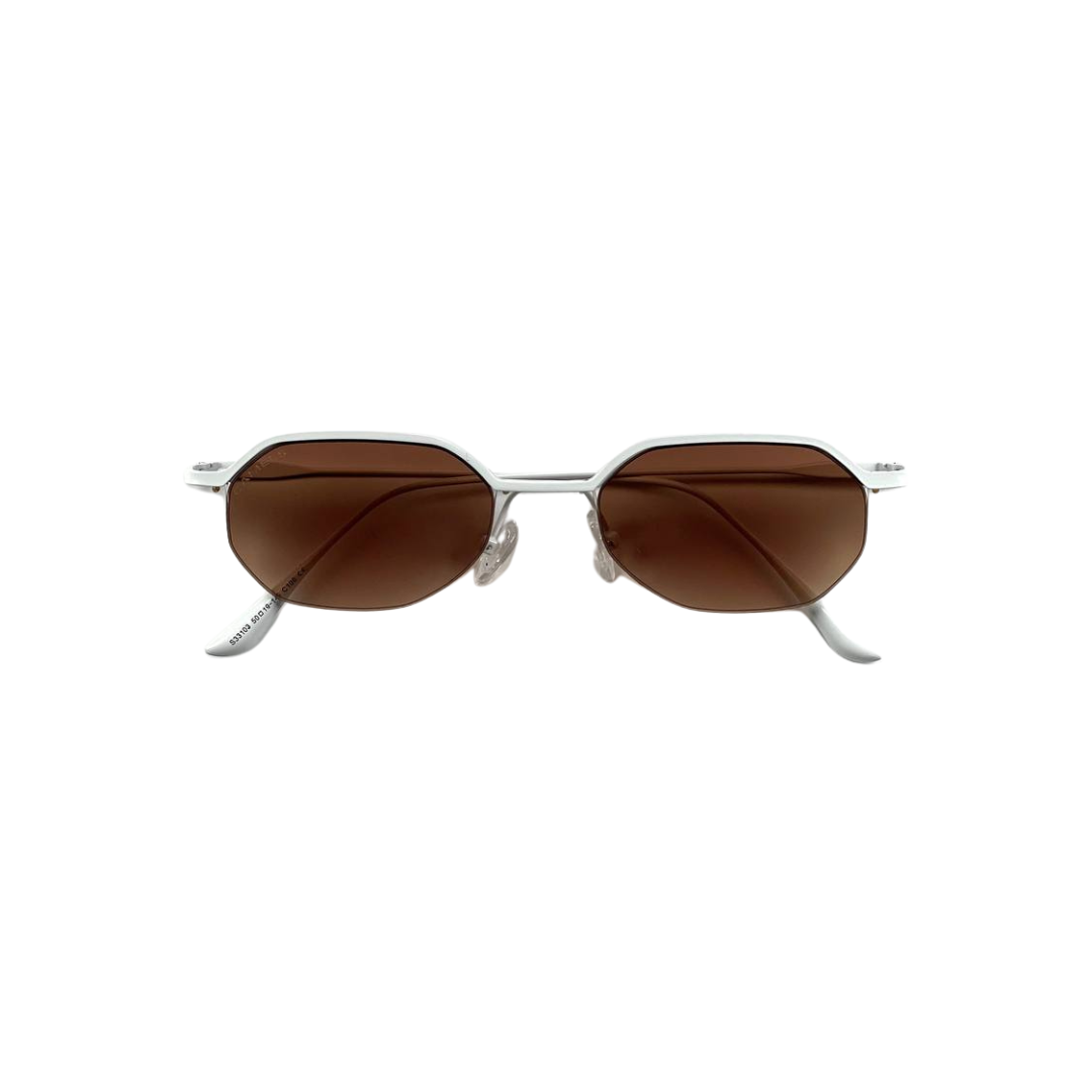 white frame sunglasses